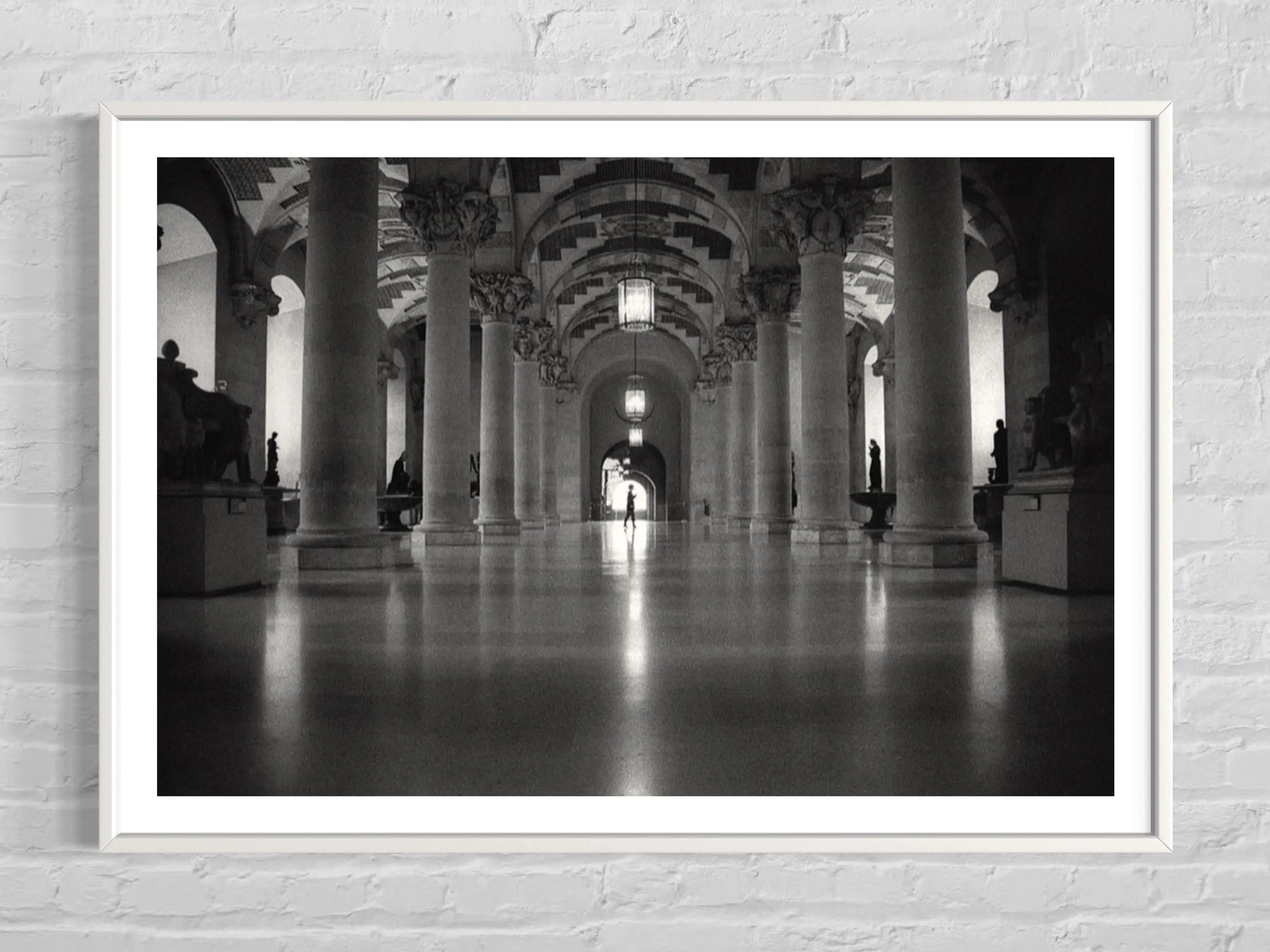 Lost Inside The Louvre by Tal Paz-Fridman displayed in a modern living room interior