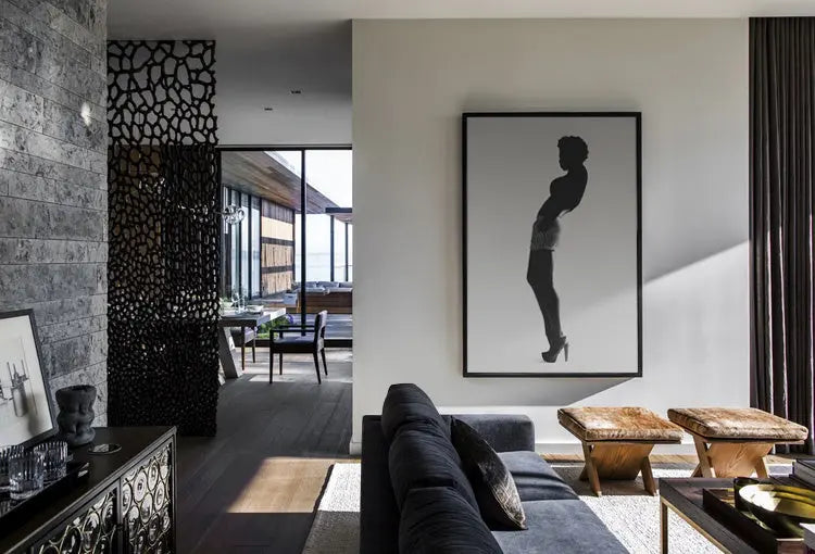 June by R. Velarde featured in an elegant interior space