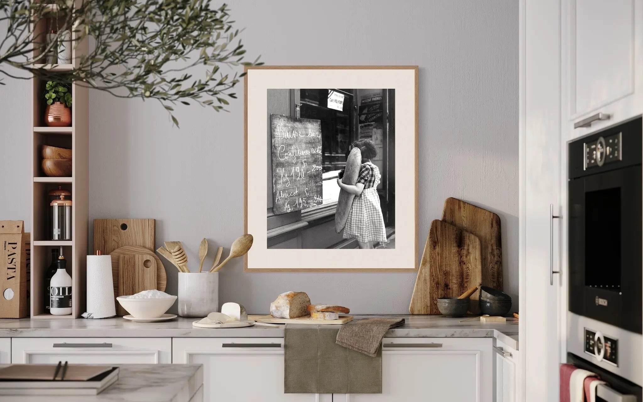 Bon Appetit by Bert Hardy displayed in a modern living room interior
