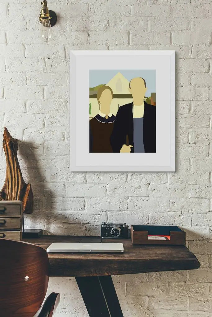 Available framing sizes and dimensions for American Gothic, The Picturalist
