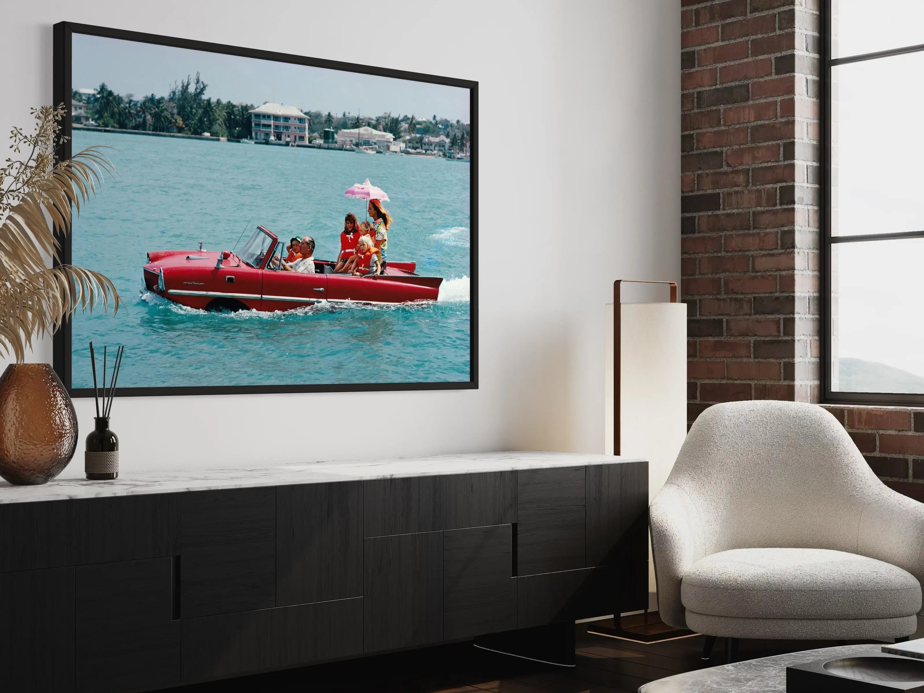 Sea Drive by Slim Aarons featured in an elegant interior space