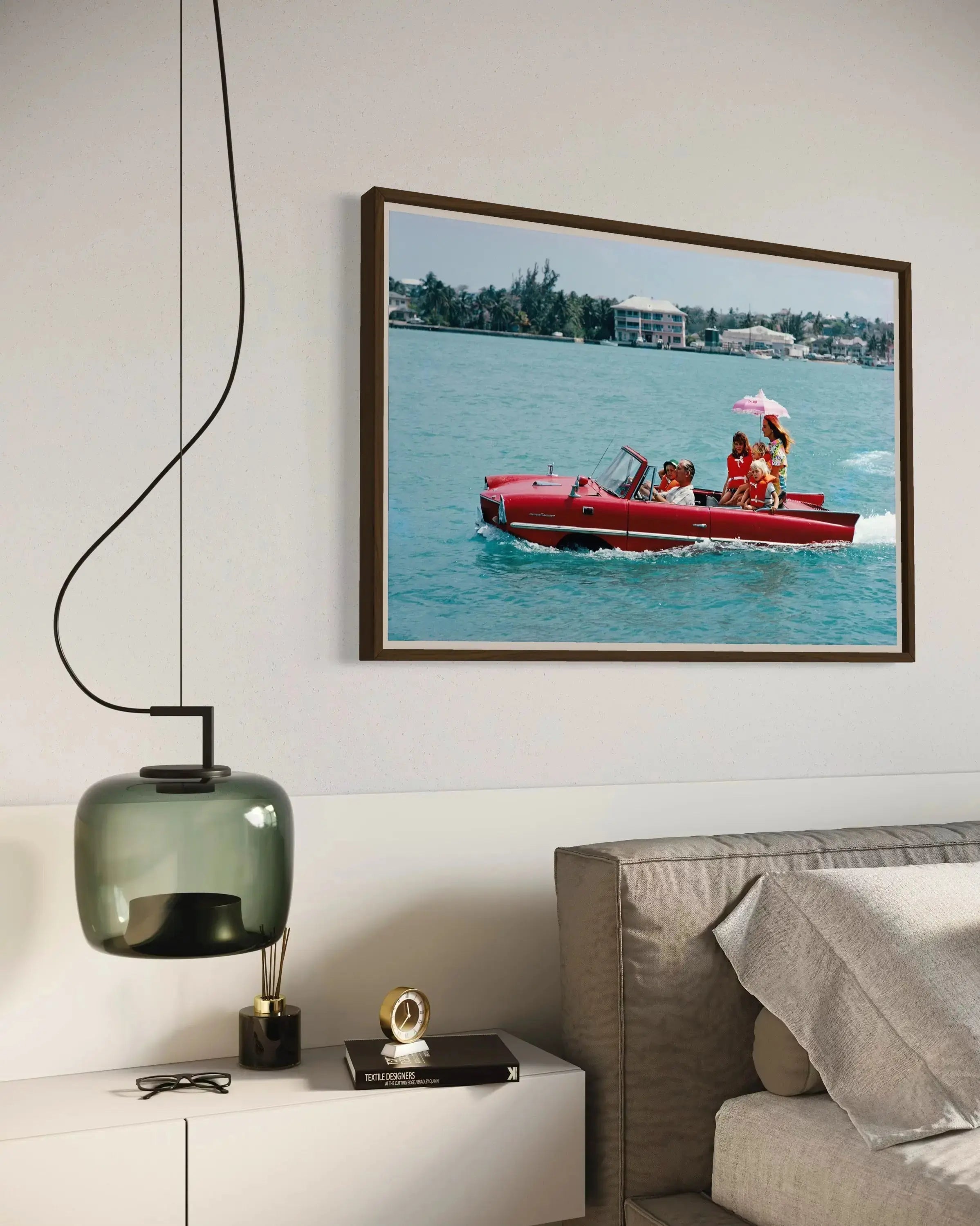 Sea Drive by Slim Aarons presented in a curated interior design