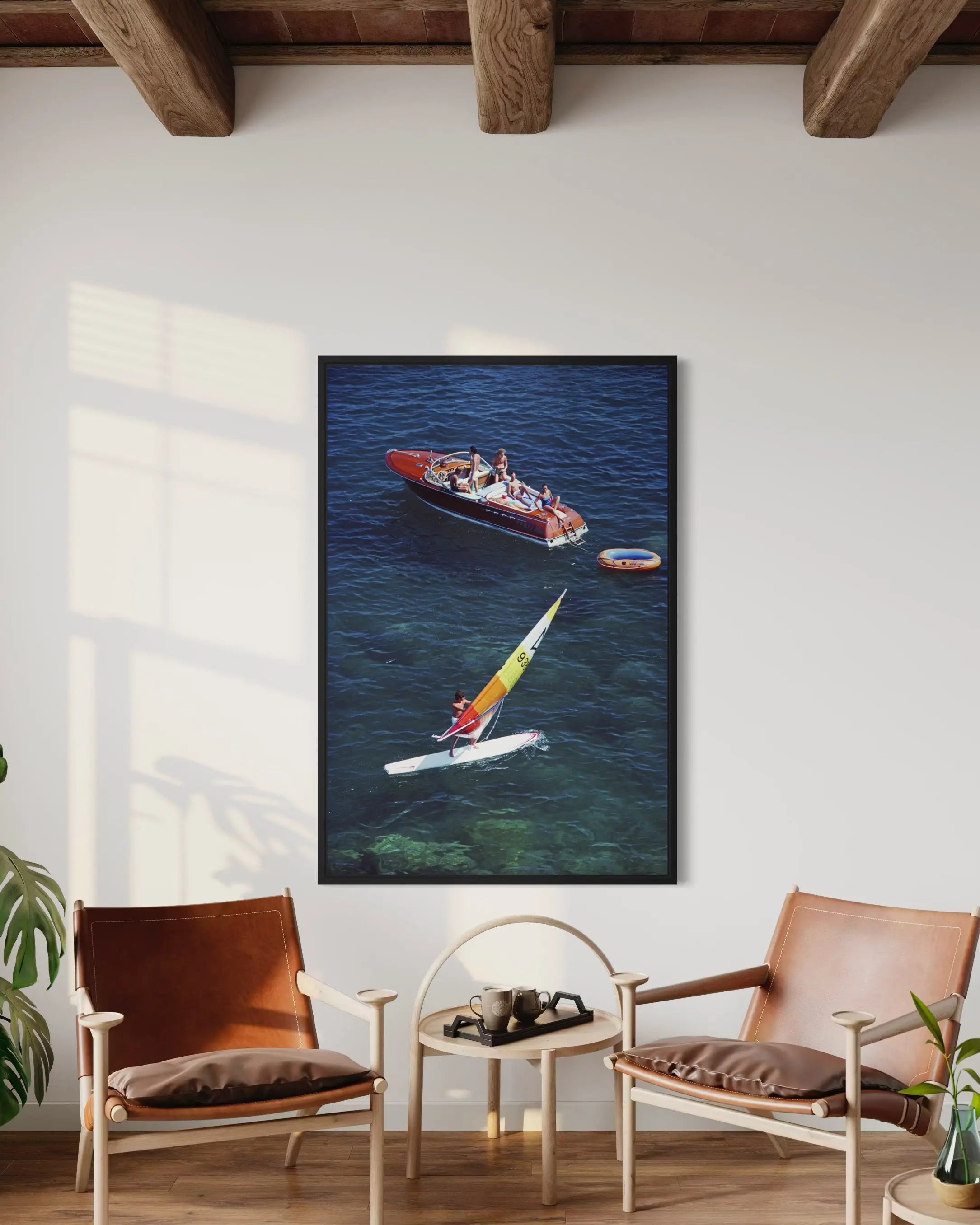 Windsurf in Porto Ercole by Slim Aarons featured in an elegant interior space