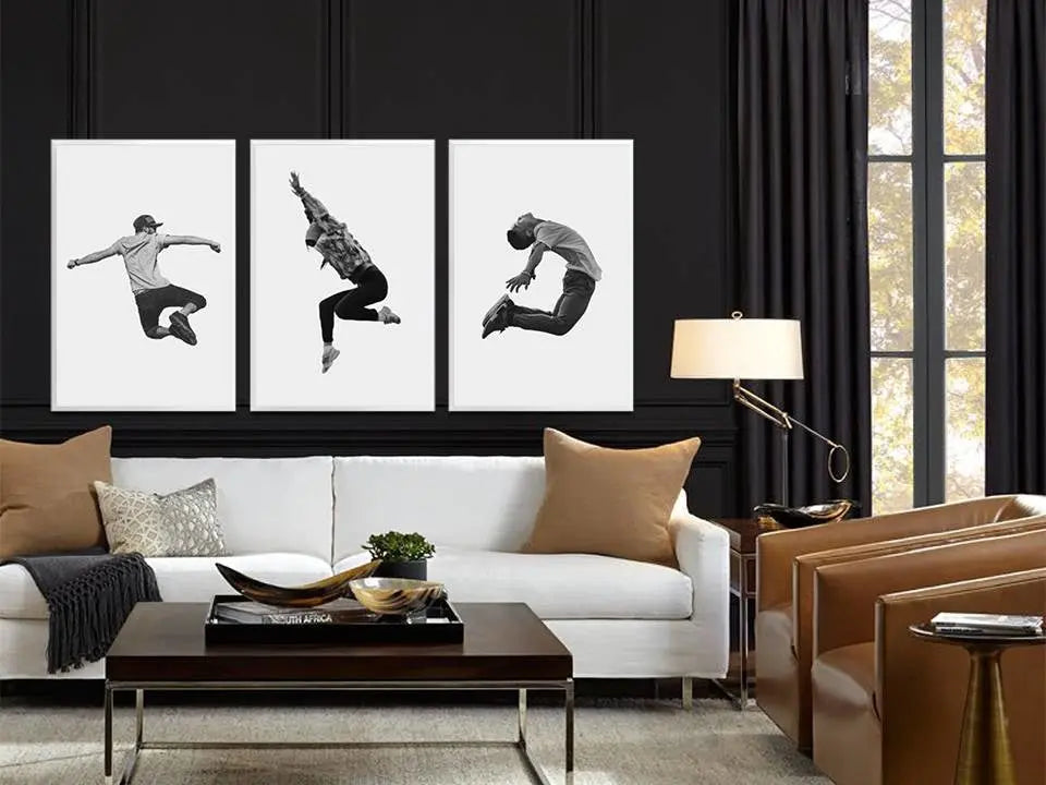Youth in the Cities 2 by Alejandro Franseschini displayed in a modern living room interior