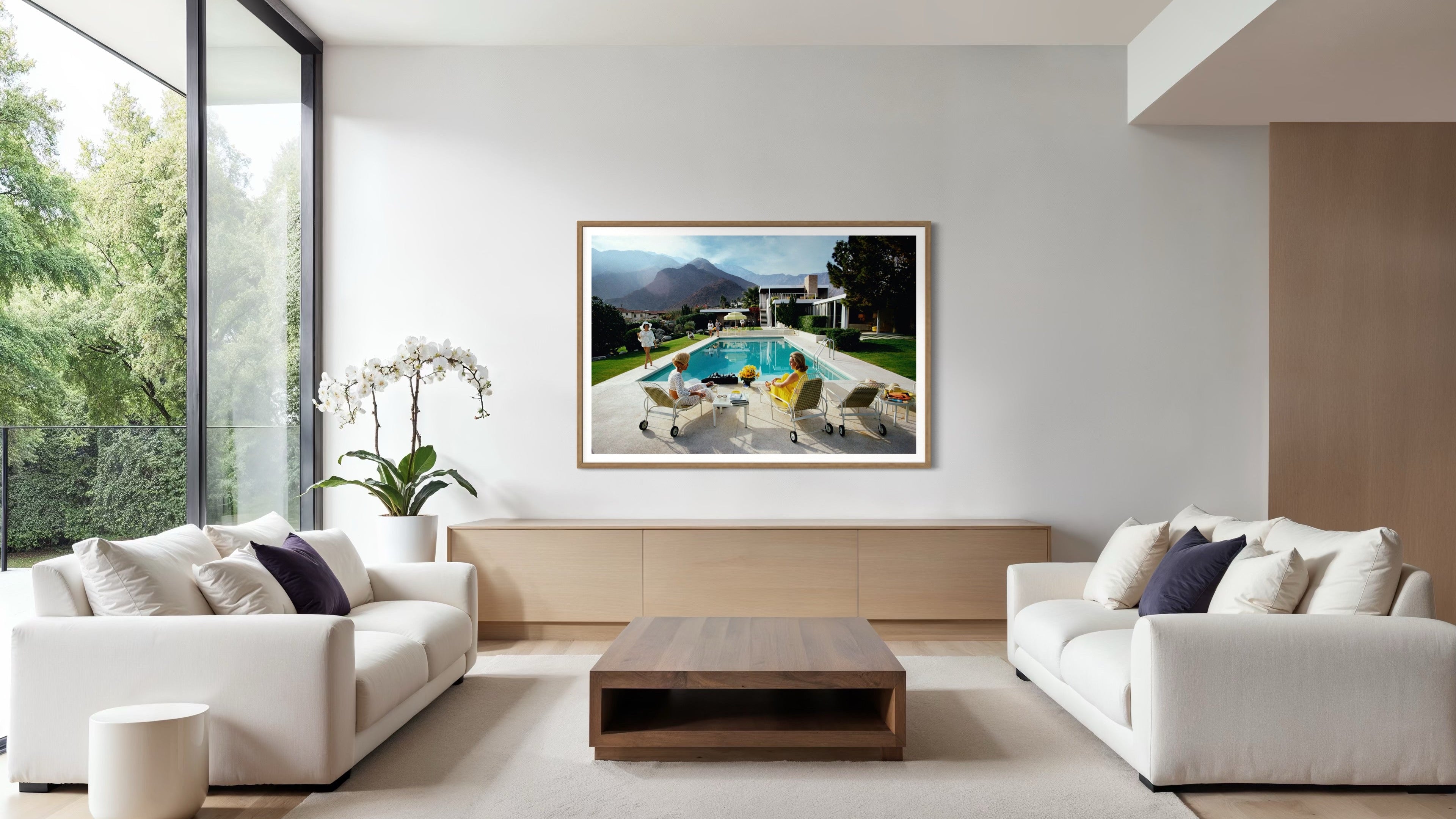Slim Aarons, Poolside Gossip in a contemporary living room
