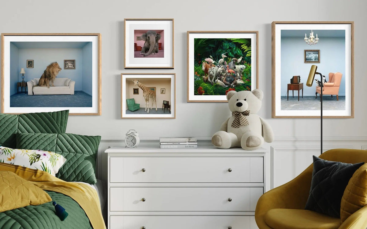 Framed art and photography for kids rooms