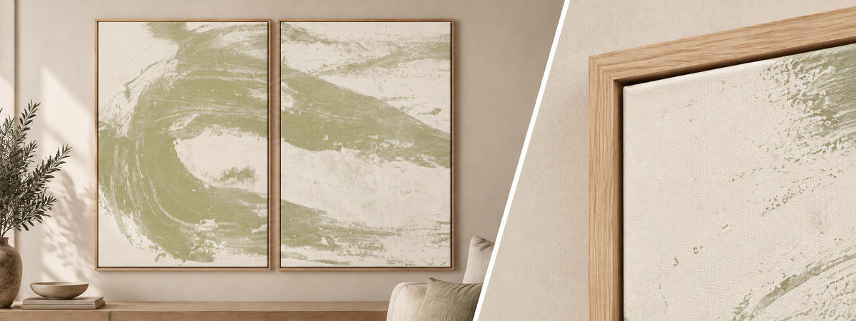 Example and zoom-in detail of canvases made by The Picturalist
