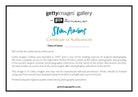 Getty Images certificate of authenticity for Beach at Il Pellicano by Slim Aarons