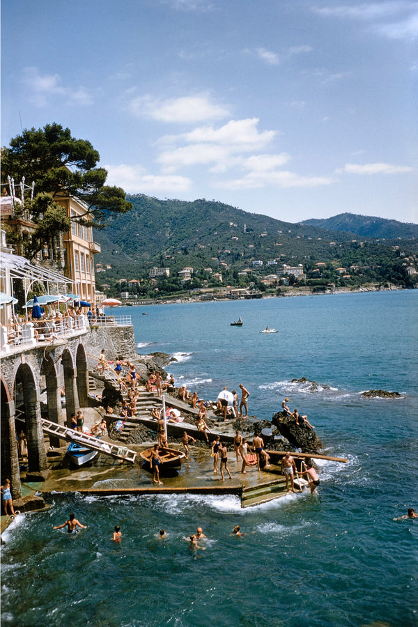Rapallo in Italy by Slim Aarons | Italian Riviera Facemount Metal Print