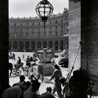 September Affair, Rome by Slim Aarons, Getty Images asset 1496422752, featuring a film crew working on the set of William Dieterle's romantic drama September Affair in Rome in 1949, available from The Picturalist as fine art prints USA and framed prints Canada for luxury interiors and hospitality projects.
