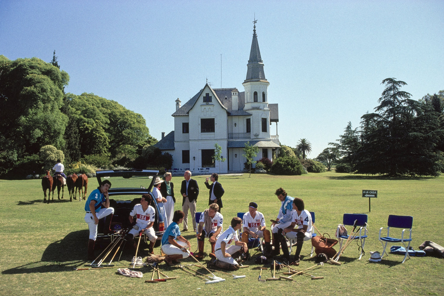 Polo in Buenos Aires by Slim Aarons capturing the elegance and tradition of Argentine polo culture in a timeless outdoor setting