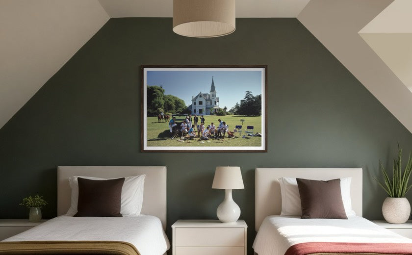 Polo in Buenos Aires fine art print installed in a hospitality room inspired by sporting heritage