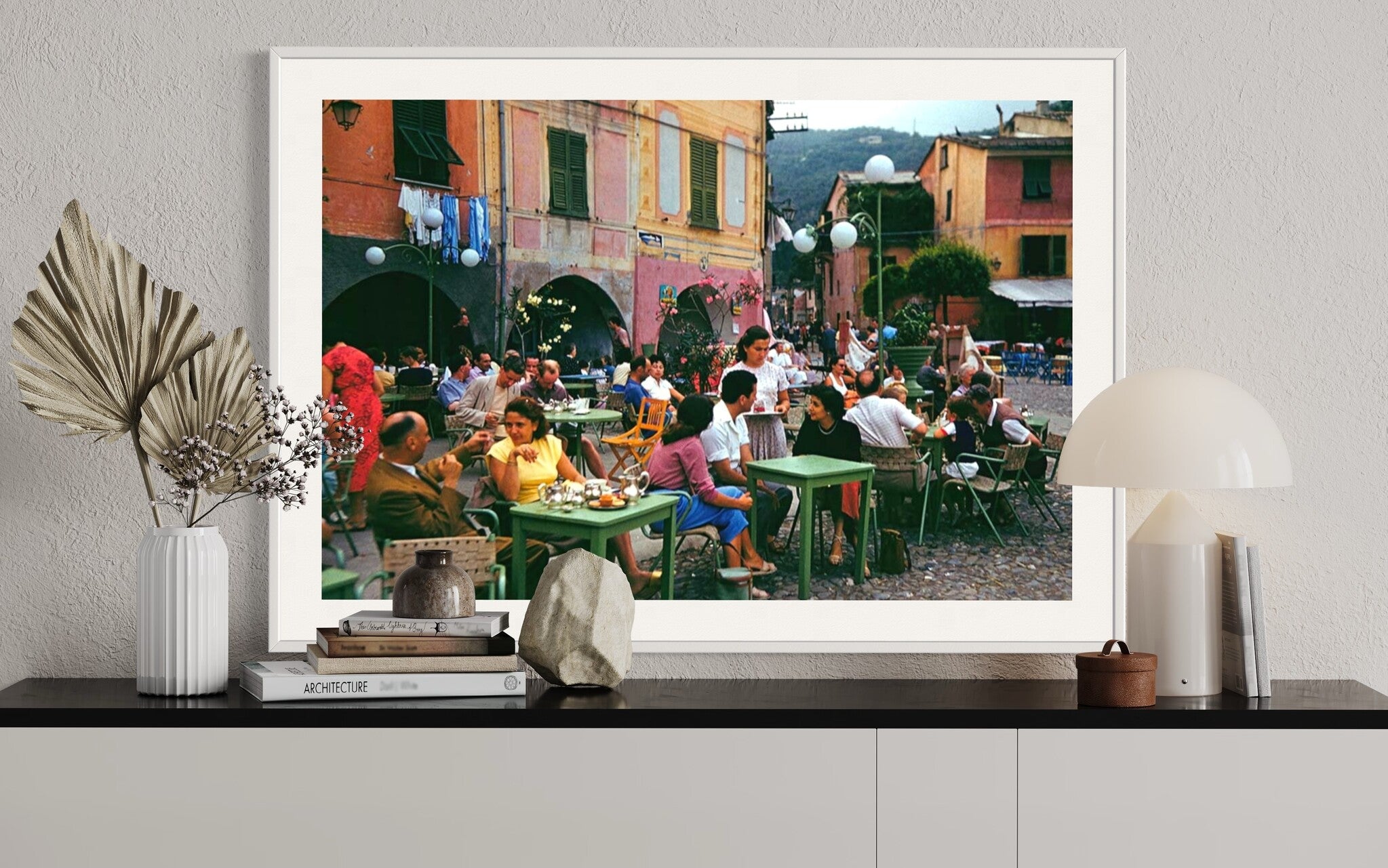 Portofino Cafe 1951 by Thurston Hopkins displayed in a modern living room interior