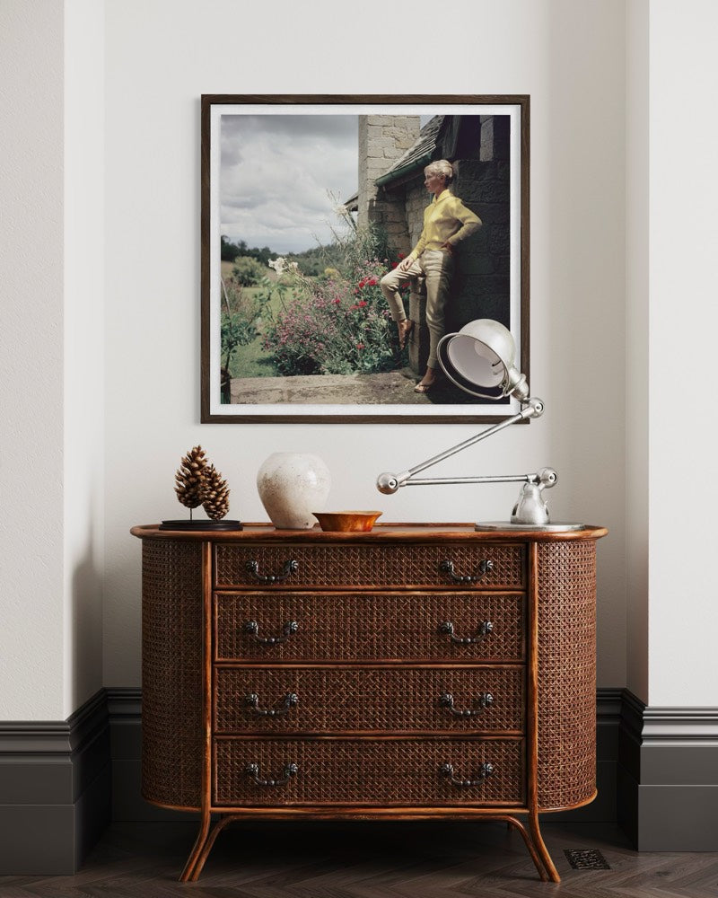 The Mason's Estate, Kenya by Slim Aarons featured in a gallery-style hallway, celebrating iconic travel destinations and timeless photographic storytelling.