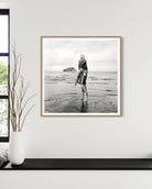 Brigitte Bardot by Jim Gray displayed in a modern living room interior