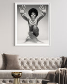 Luxury framed wall art featuring Diana Ross for interior design projects