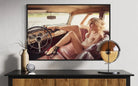 Fashion Model in Vintage Car by Miljko displayed in a modern living room interior