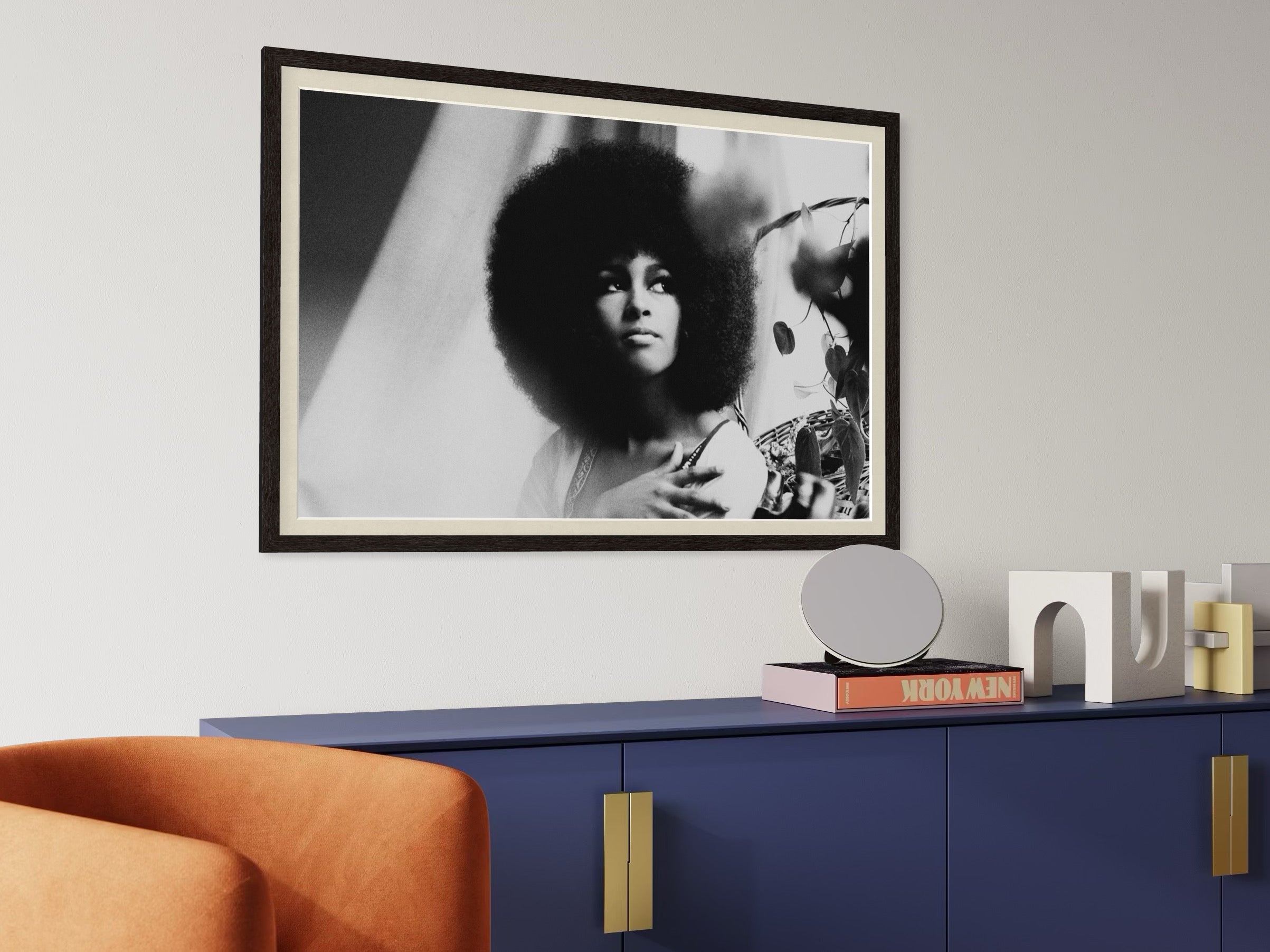 Marsha Hunt portrait by Evening Standard from Getty Images Gallery, black and white fine-art print on matte archival paper, framed by The Picturalist