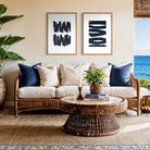 Echo of Thought by Marie Adeline in a boutique hotel lounge, offering framed art for hospitality and aesthetic solutions for hospitality designers.