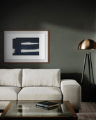 Inner Horizon by Marie Adeline displayed in a contemporary living room, framed art print styled for high-end interior design art by The Picturalist