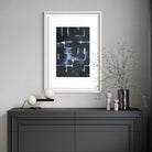Mind Architecture by Marie Adeline featured in a clean hallway gallery display, ideal for real estate staging art and curated art collections for high-end properties.