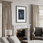 Mind Architecture by Marie Adeline framed in a modern living room, offering designer-grade wall decor and tailored art solutions for curated interiors.