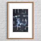 Mind Architecture by Marie Adeline featured in a clean hallway gallery display, ideal for real estate staging art and curated art collections for high-end properties.