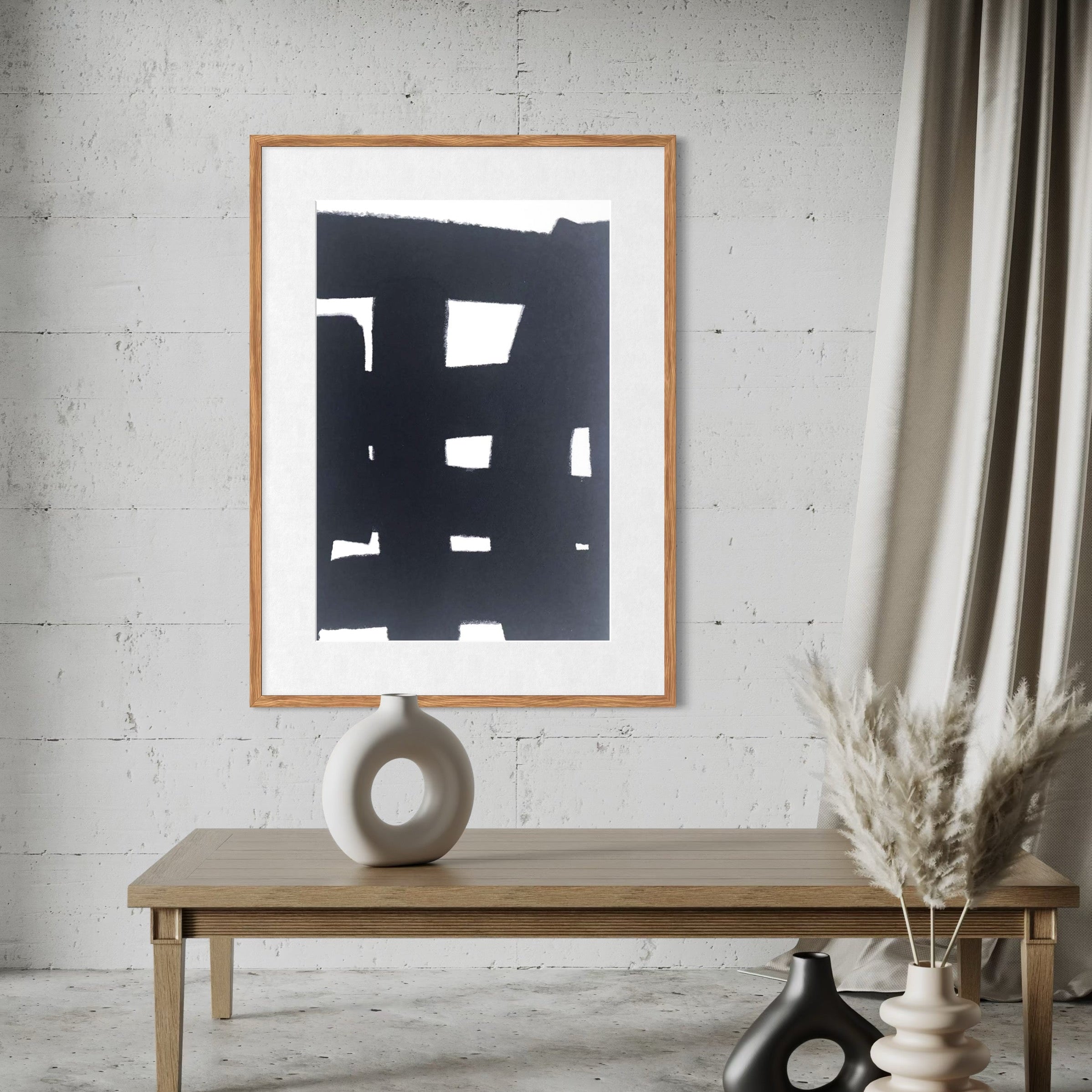 Mind Framework by Marie Adeline framed in a hotel lounge, framed art for hospitality and curated art for hotels with turnkey art solutions by The Picturalist