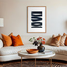 Psychic Shadow by Marie Adeline framed in a contemporary living room, showcasing designer-grade wall decor and tailored art solutions for curated interiors.