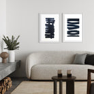 Vertical Balance by Marie Adeline in a boutique hotel lobby, offering framed art for hospitality and aesthetic solutions for hospitality designers.