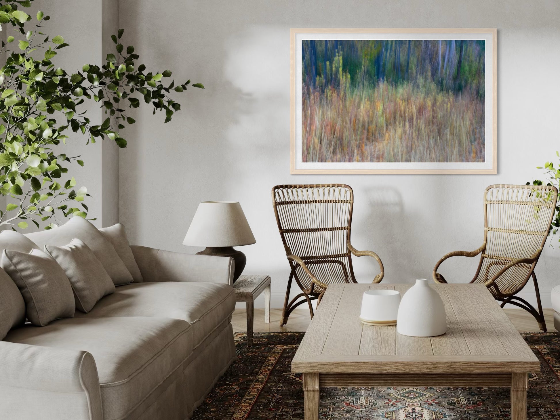 aspen-trees-in-autumn-by-mint-images-in-room-modern-interior-the-picturalist