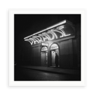 Paris At Night by Michael Ochs Archives — illustrative matte-white framed paper print with white mat; proportions vary by size.