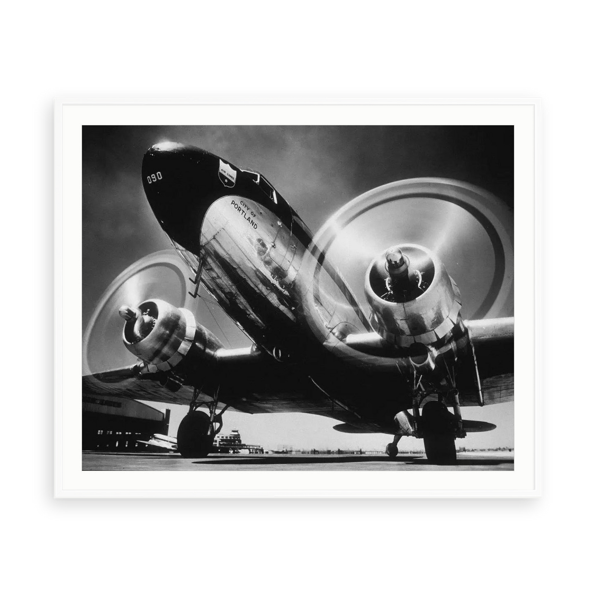 City of Portland by Hulton Archive — illustrative matte-white framed paper print with white mat; proportions vary by size.