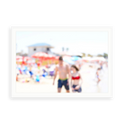 Seaside 14 by Tal Paz-Fridman — illustrative matte-white framed paper print with white mat; proportions vary by size.