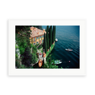 Illustrative matte-white framed preview with white inner border of Giacomo Montegazza by Slim Aarons. Proportions vary by size.