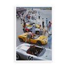 Illustrative matte-white floater-framed preview, without added mat, of Bahamas Speed Week by Slim Aarons. Proportions vary by size.