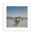 Illustrative matte-white framed preview with white inner border of Snorkelling In Antigua by Slim Aarons. Proportions vary by size.