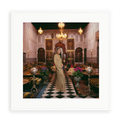 Illustrative matte-white framed preview with white inner border of Dar Essalam Marrakesh by Slim Aarons. Proportions vary by size.