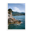 Illustrative matte-white floater-framed preview, without added mat, of Rapallo in Italy by Slim Aarons. Proportions vary by size.