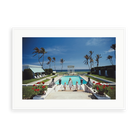 Illustrative matte-white framed preview with white inner border of Neo-Classical Pool by Slim Aarons. Proportions vary by size.