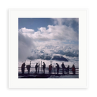 Illustrative matte-white framed preview with white inner border of Verbier View by Slim Aarons. Proportions vary by size.