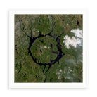 The Impact Ring No. 1 — illustrative matte-white framed paper print with white mat; proportions vary by size.