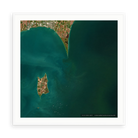 The Vanishing Point No. 1 — illustrative matte-white framed paper print with white mat; proportions vary by size.