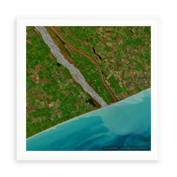 The Canterbury Braid No. 1 — illustrative matte-white framed paper print with white mat; proportions vary by size.