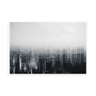 Inner City Life — illustrative narrow matte-white framed metal print, no added mat.