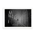 Gloucester Cathedral Black and White Photograph by M. Beck — illustrative matte-white framed paper print with white mat; proportions vary by size.