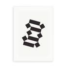 White Tie Modern 4 by Alejandro Franseschini — illustrative matte-white framed preview with a white mat. Proportions vary by size.