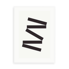 White Tie Modern 2 by Alejandro Franseschini — illustrative matte-white framed preview with a white mat. Proportions vary by size.