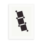 White Tie Modern 3 by Alejandro Franseschini — illustrative matte-white framed preview with a white mat. Proportions vary by size.