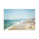 California Beach Day by J. Chau — illustrative narrow matte-white framed metal print, no added mat.